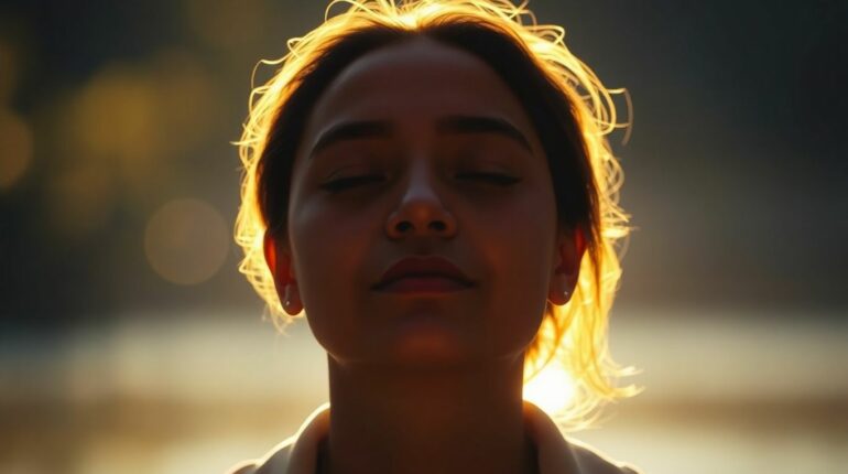 Personne écoutant de la musique paisiblement.